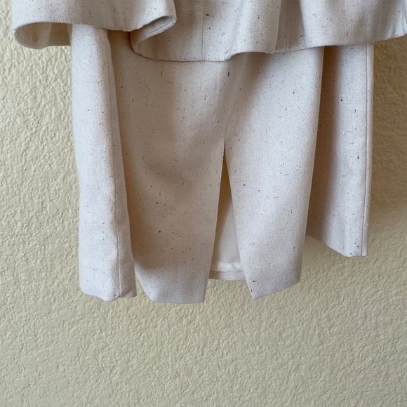 Vintage Edie Johne 1980s Silk Cream and Gold Embellished Blouse & Skirt Set - Picture 12 of 16